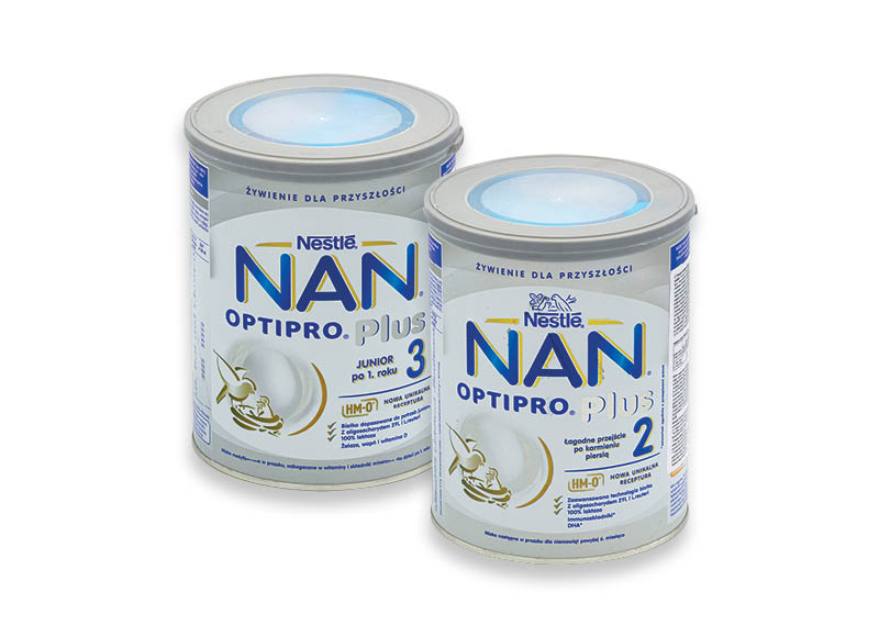 Pieno mišinys NESTLE NAN OPTIPRO PLUS 2 ir OPTIPRO PLUS 3
			, 
				 800 g, 2 rūšių, 18,99 Eur/kg. A lygio parduotuvėse