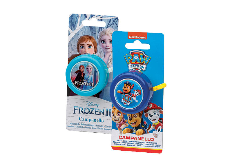 Dviračio skambutis FROZEN, PAW PATROL
			, 
				 1 vnt., 2 rūšių. Pasiūlymas galioja iki 2022 07 03. A lygio parduotuvėse