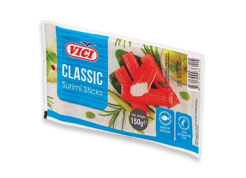 VIČI CLASSIC krabų skonio lazdelėms
			, 
				 150 g, 6,60 Eur/kg. A lygio parduotuvėse