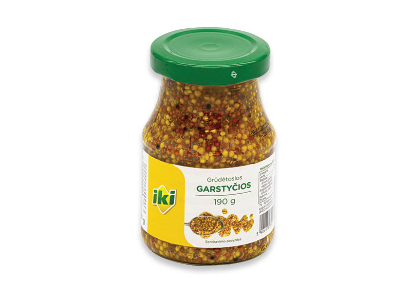 IKI GRŪDĖTOSIOS garstyčios
,
190 g, 2,37 Eur/kg IKI GRŪDĖTOSIOS garstyčios
,
190 g, 2,37 Eur/kg