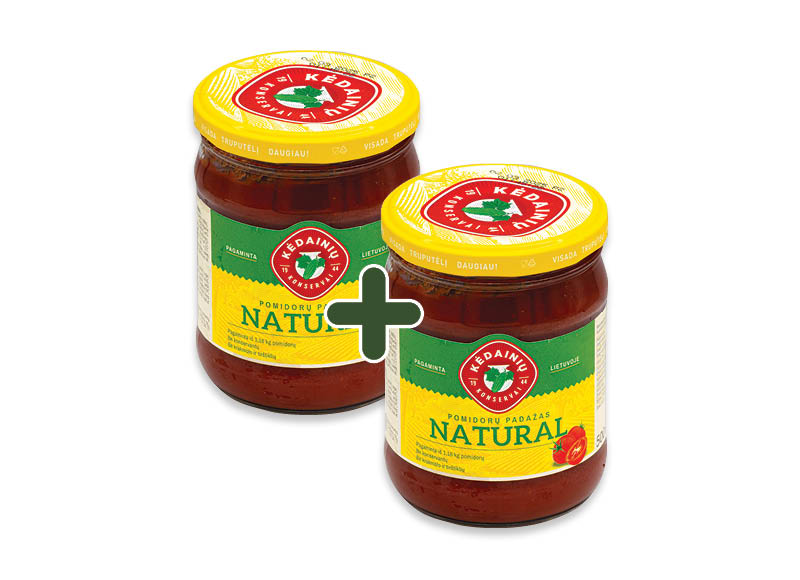 KĖDAINIŲ pomidorų padažas NATURAL, 500 g, 1,38 Eur/kg
