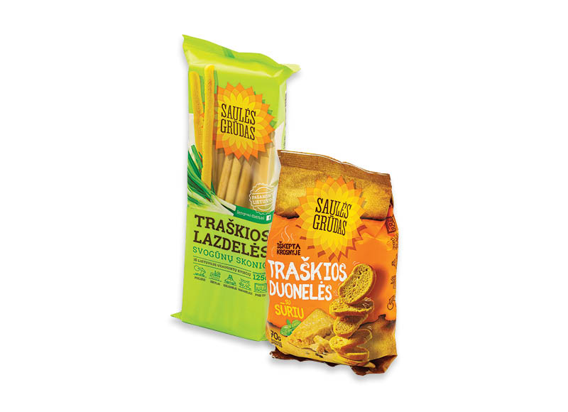Traškioms lazdelėms ir duonelėms SAULĖS GRŪDAS
			, 
				 70 g, 125 g, 6 rūšių