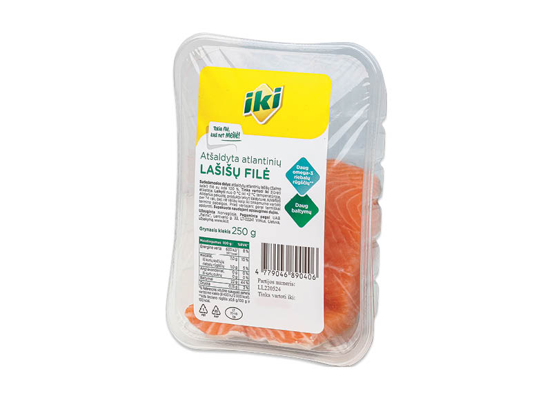 IKI atšaldyta atlantinių lašišų filė
,
250 g, 15,96 Eur/kg. A lygio parduotuvėse IKI atšaldyta atlantinių lašišų filė
,
250 g, 15,96 Eur/kg. A lygio parduotuvėse