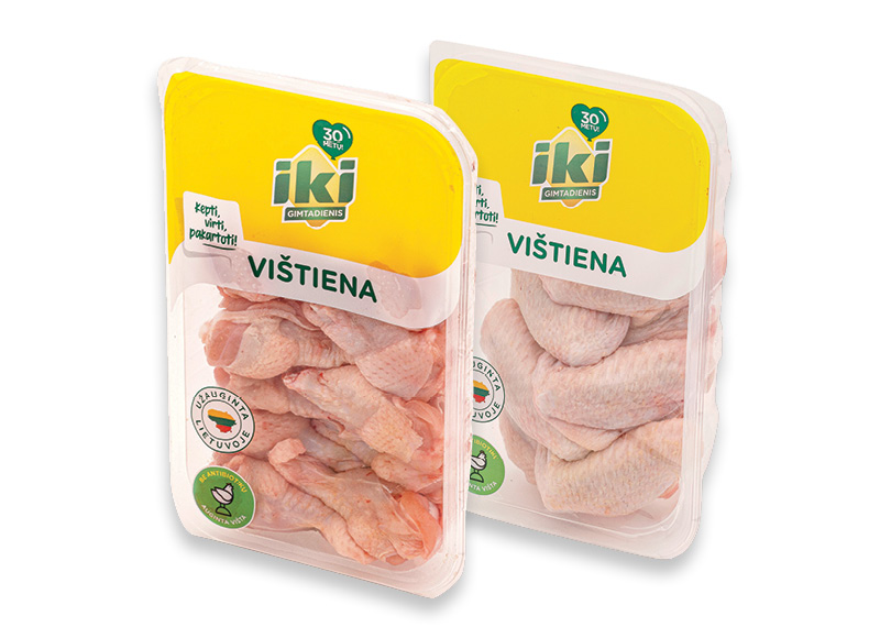 IKI šviežiems viščiukų broilerių sparneliams ir sparnelių peteliams
,
(užauginta be antibiotikų) 500 g, 2 rūšių IKI šviežiems viščiukų broilerių sparneliams ir sparnelių peteliams
,
(užauginta be antibiotikų) 500 g, 2 rūšių