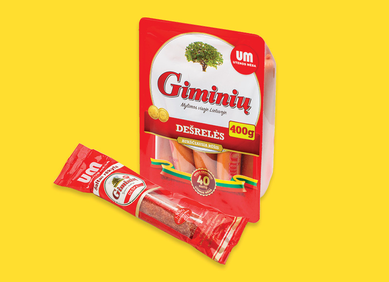 GIMINIŲ MĖSOS linijai
			, 
				 Įvairių rūšių. Ir IKI EXPRESS