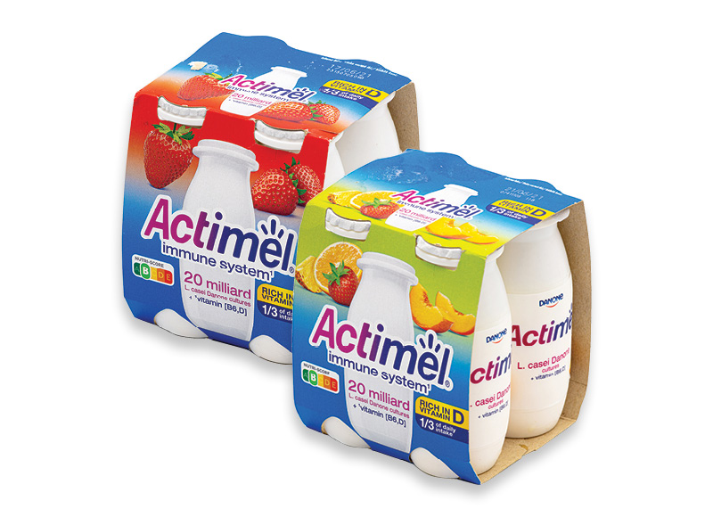 Jogurtiniai gėrimai ACTIMEL
			, 
				 8x100g, 3 rūšys. 3,24 Eur/kg