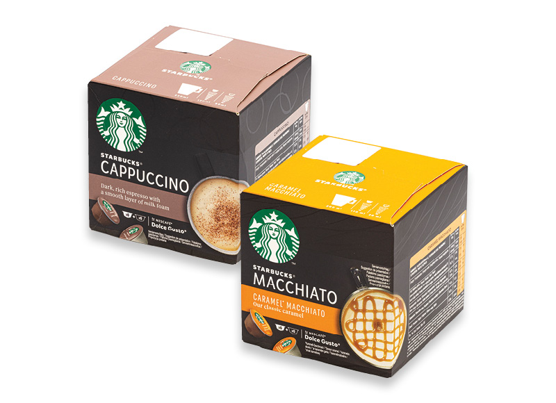 Kavos kapsulėms STARBUCKS
			, 
				 6 vnt., 12 vnt., 5 rūšių. A lygio parduotuvėse. Ir IKI EXPRESS