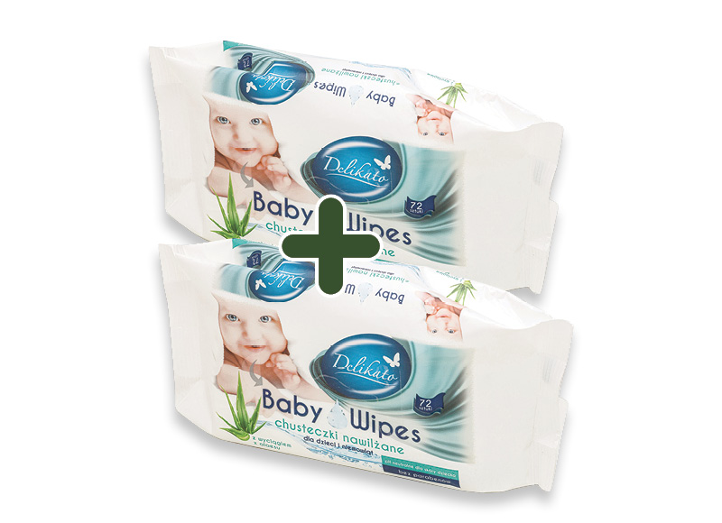 Drėgnosios servetėlės AURA BABY ir DELIKATE
			, 
				 100 vnt., 2,19 Eur/pak. A lygio parduotuvėse