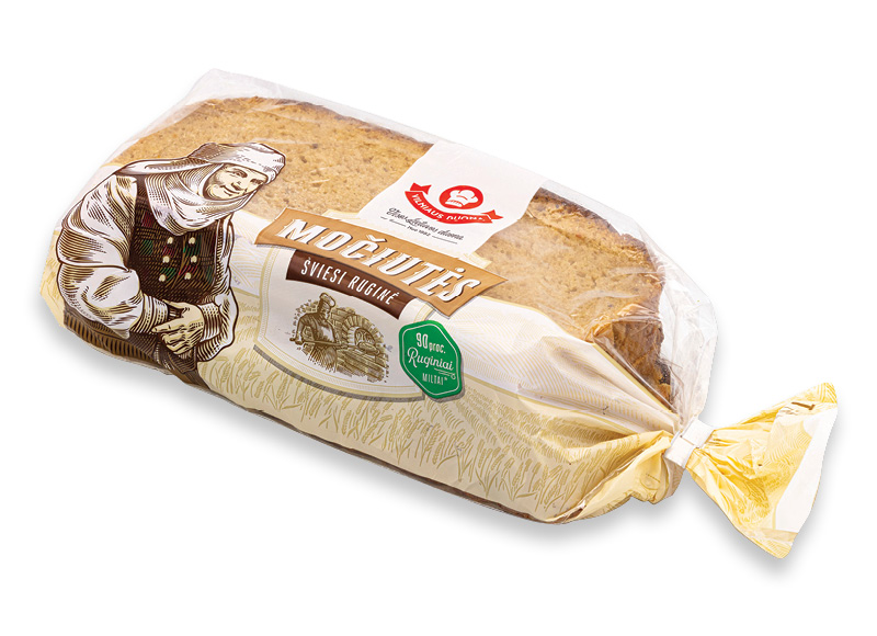 Šviesi ruginė MOČIUTĖS duona, 450 g, 1,76 Eur/kg. A lygio parduotuvėse
