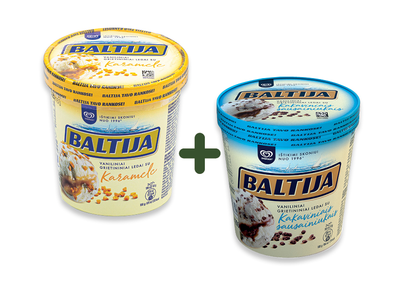 Valgomieji ledai BALTIJA dėžutėje
			, 
				 450 ml, 5,49 Eur/vnt. A lygio parduotuvėse