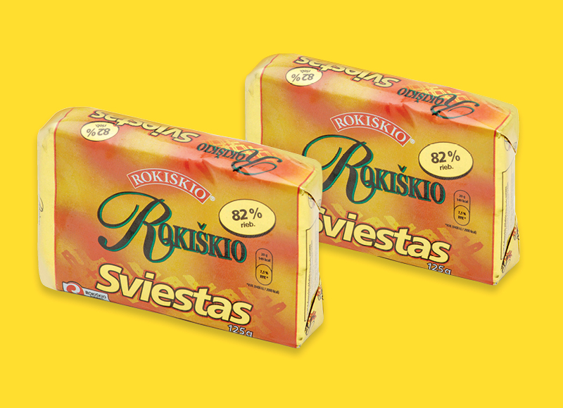ROKIŠKIO sviestas
			, 
				 125 g, 82 % rieb. 10,32 Eur/kg. A lygio parduotuvėse