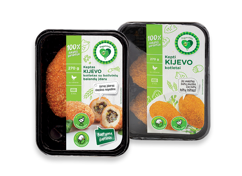 PAGAMINTA IKI kepti KIJEVO kotletai
			, 
				 (šeimyninė pakuotė) 675 g, 8,39 Eur/kg