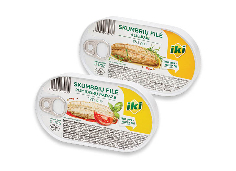 IKI skumbrių filė
,
170 g, 2 rūšių, 5,82 Eur/kg A lygio parduotuvėse IKI skumbrių filė
,
170 g, 2 rūšių, 5,82 Eur/kg A lygio parduotuvėse