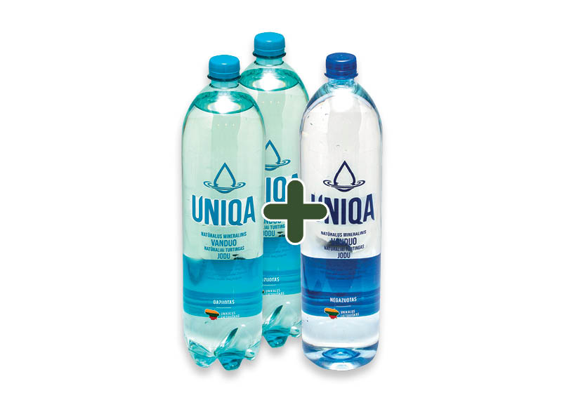 Natūralus mineralinis vanduo UNIQA
			, 
				 1,5 l, 2 rūšių, 0,99 Eur/vnt. A lygio parduotuvėse