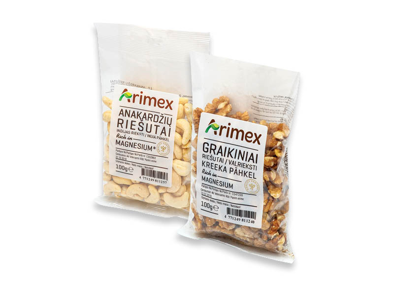 Graikiniai, anakardžių riešutai ARIMEX
			, 
				 100 g, 2 rūšių, 13,90 Eur/kg Ir IKI EXPRESS