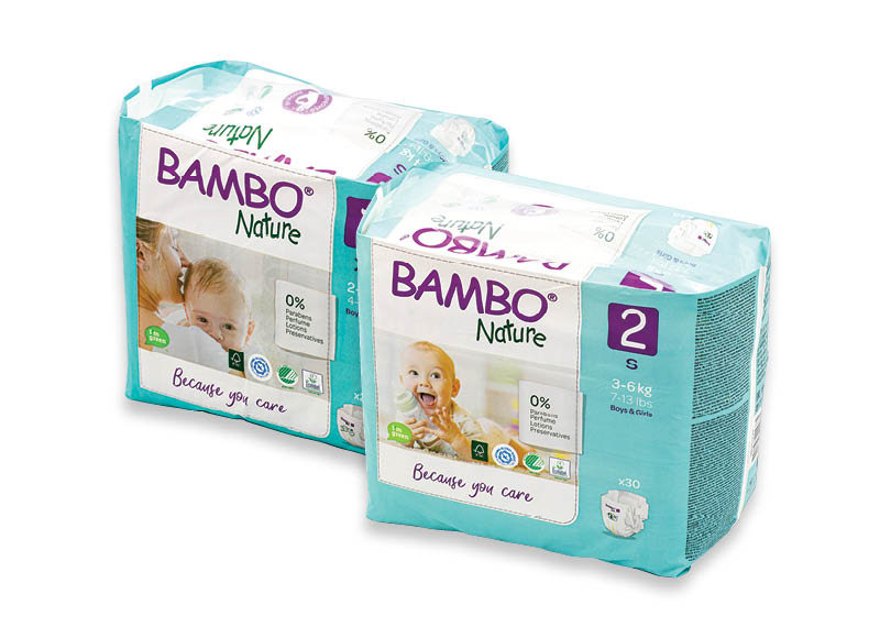 Ekologiškoms sauskelnėms ir servetėlėms BAMBO
			, 
				 6 rūšių A lygio parduotuvėse