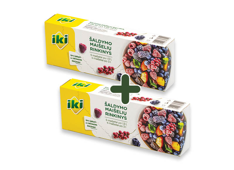 IKI užsegami maisto produktų šaldymo maišeliai
,
10 vnt., 1,79 Eur/vnt. IKI užsegami maisto produktų šaldymo maišeliai
,
10 vnt., 1,79 Eur/vnt.