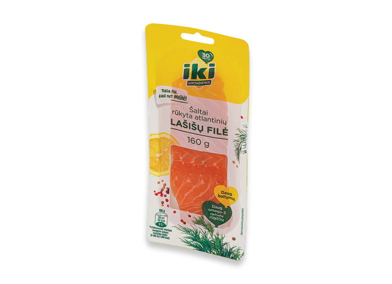 IKI šaltai rūkyta atlantinių lašišų filė gabaliukais
			, 
				 160 g, 24,94 Eur/kg A lygio parduotuvėse