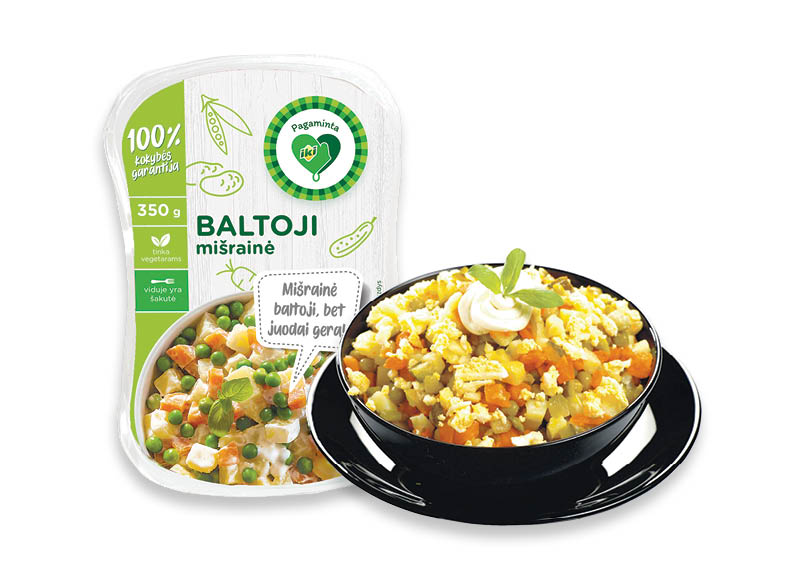 PAGAMINTA IKI BALTOJI mišrainė
			, 
				 350 g, 4,26 Eur/kg Ir IKI EXPRESS