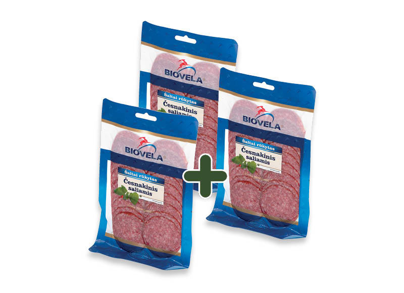 Šaltai rūkytas ČESNAKINIS sliamis
			, 
				 110 g, 1,79 Eur/vnt. Ir IKI EXPRES