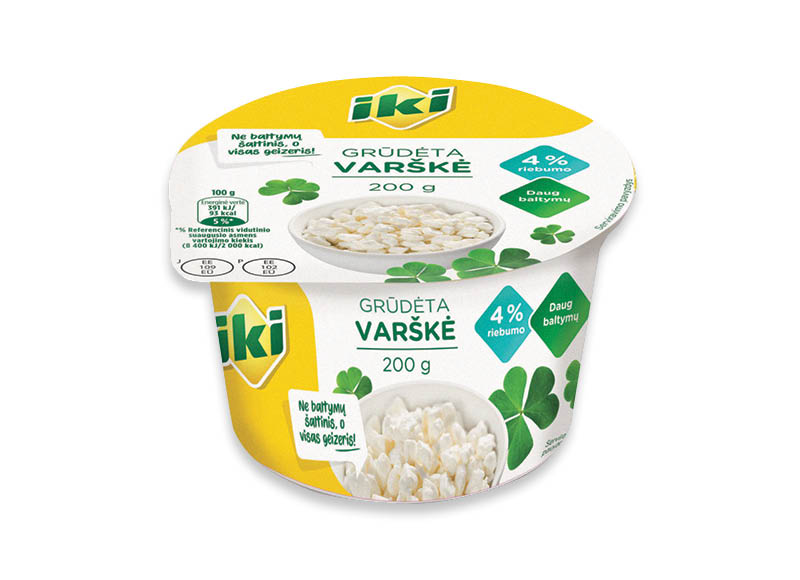 IKI grūdėtoji varškė
,
200 g, 4 % rieb., 3,95 Eur/kg IKI grūdėtoji varškė
,
200 g, 4 % rieb., 3,95 Eur/kg