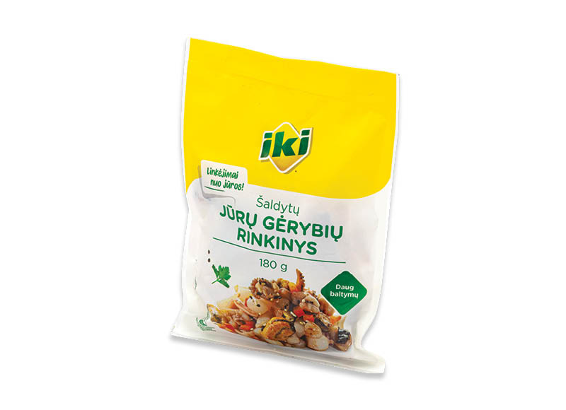 IKI šaldytas jūrų gėrybių rinkinys
			, 
				 180 g, 9,94 Eur/kg