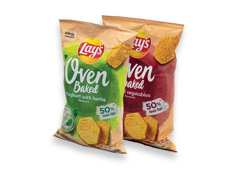 Traškučiai LAY’S OVEN BAKED, 125 g, 4 rūšių, 10,32 Eur/kg. Ir IKI EXPRESS