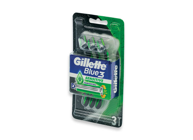 Skustuvai GILLETTE BLUE 3 SENSE CARE
			, 
				 3 vnt., 0,93 Eur/vnt. A lygio parduotuvėse