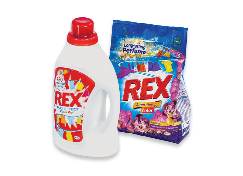 Skalbimo priemonės REX
			, 
				 Įvairių rūšių