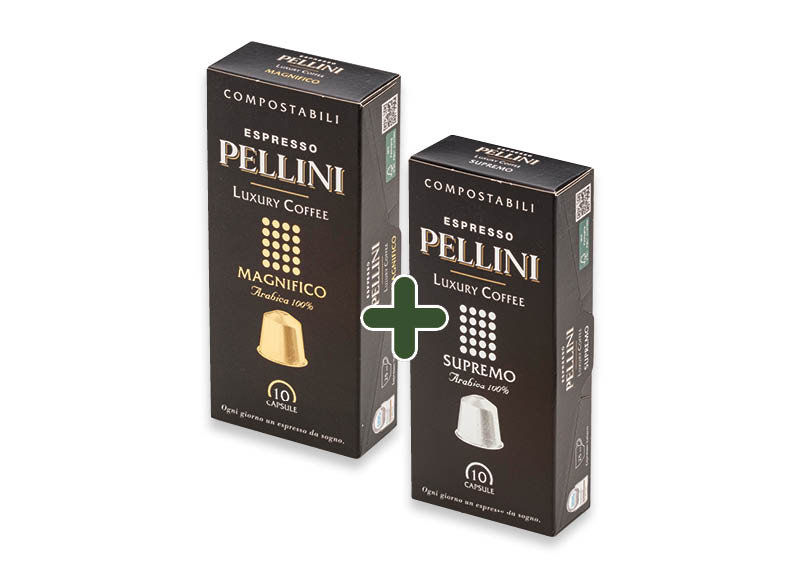Kavos kapsulės PELLINI (Nespresso kavos aparatui)
			, 
				 10 vnt., 5 rūšių, 4,59 Eur/vnt. Ir IKI EXPRESS