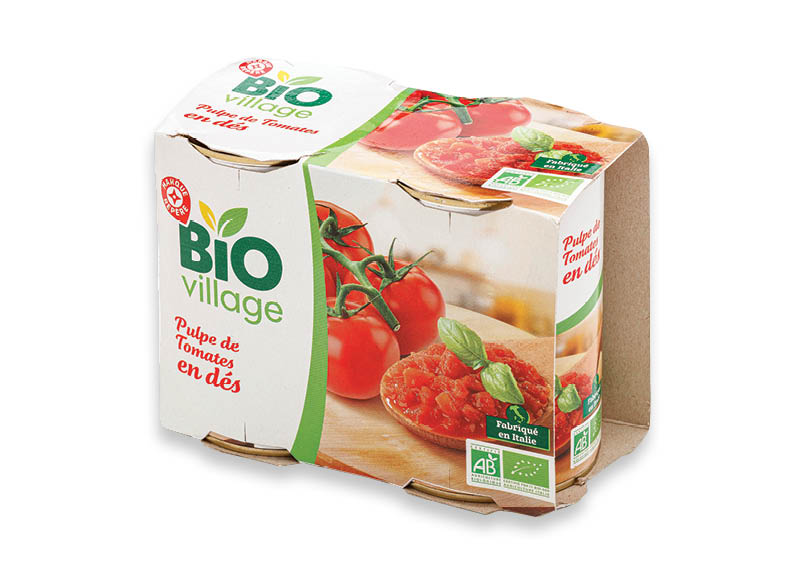 BIO VILLAGE nulupti supjaustyti pomidorai pomidorų tyrėje