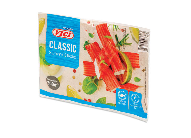 Krabų skonio lazdelės VIČI CLASSIC
			, 
				 300 g, 5,30 Eur/kg