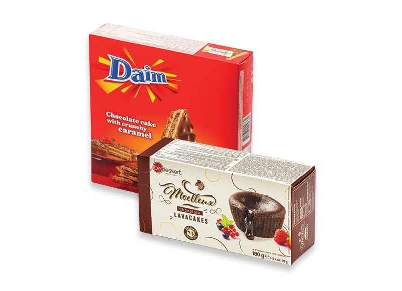 Šaldytam pyragui ALMONDY DAIM ir pyragaičiams LAVA CAKE
			, 
				 180 g, 400 g, 2 rūšių. A lygio parduotuvėse. Ir IKI EXPRESS
