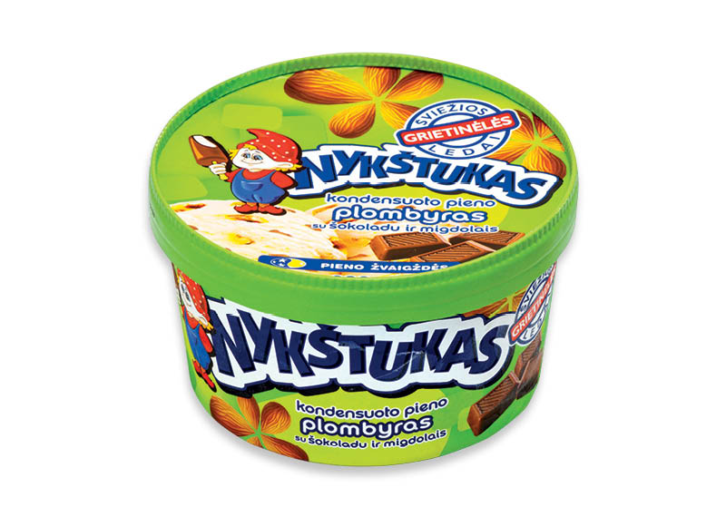 Kondensuoto pieno plombyras NYKŠTUKAS su šokoladu ir migdolais
			, 
				 800 ml, 4,99 Eur/l