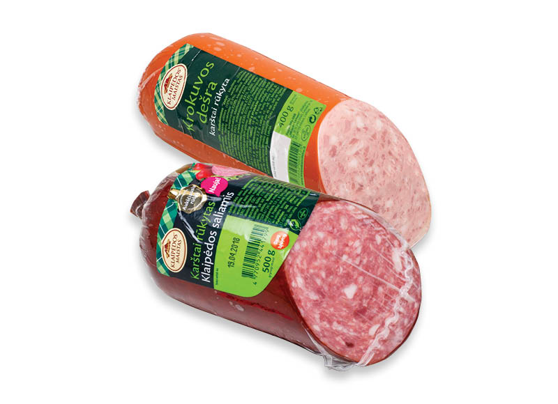 Karštai rūkytoms KLAIPĖDOS MAISTO dešroms