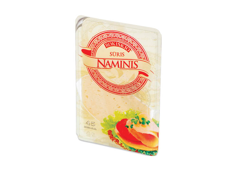 ROKIŠKIO NAMINIS sūris riekelėmis
			, 
				 150 g, 45 % rieb., 10,60 Eur/kg. Ir IKI EXPRESS