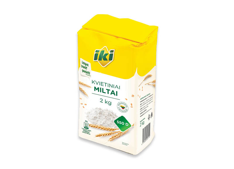 IKI kvietiniai miltai 550 D
,
2 kg, 0,70 Eur/kg IKI kvietiniai miltai 550 D
,
2 kg, 0,70 Eur/kg