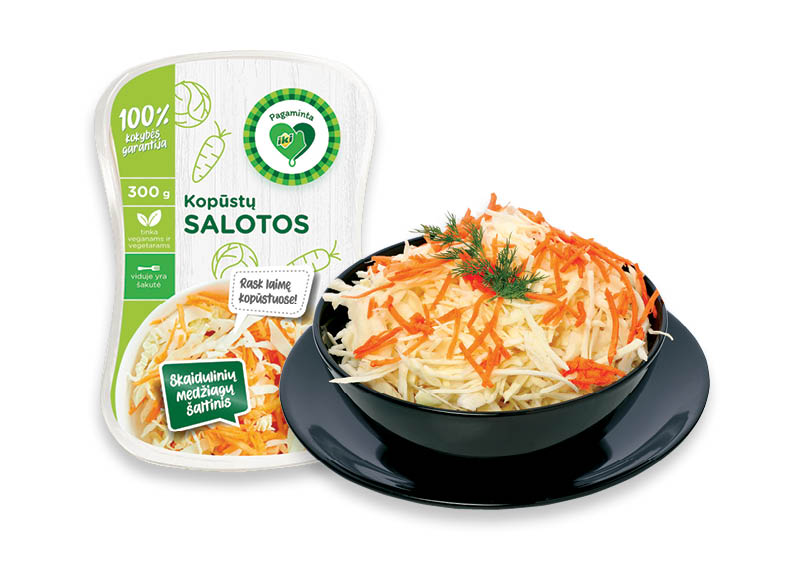 PAGAMINTA IKI kopūstų salotos
			, 
				 300 g, 2,97 Eur/kg. Ir IKI EXPRESS