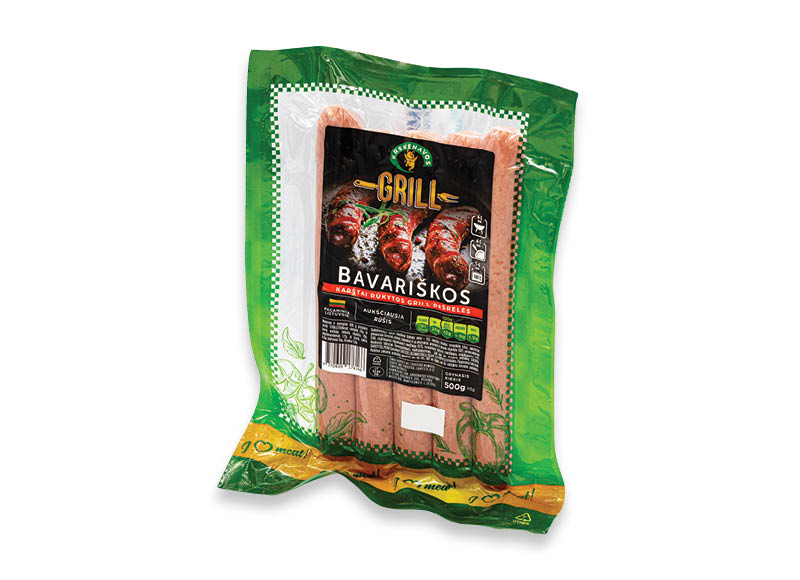 Karštai rūkytos BAVARIŠKOS GRILL dešrelės, 500 g, 4,99 Eur/pak. A lygio parduotuvėse Karštai rūkytos BAVARIŠKOS GRILL dešrelės, 500 g, 4,99 Eur/pak. A lygio parduotuvėse