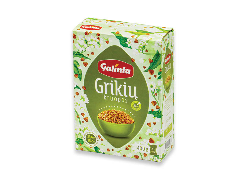 Grikių kruopos GALINTA
			, 
				 400 g, 3,48 Eur/kg