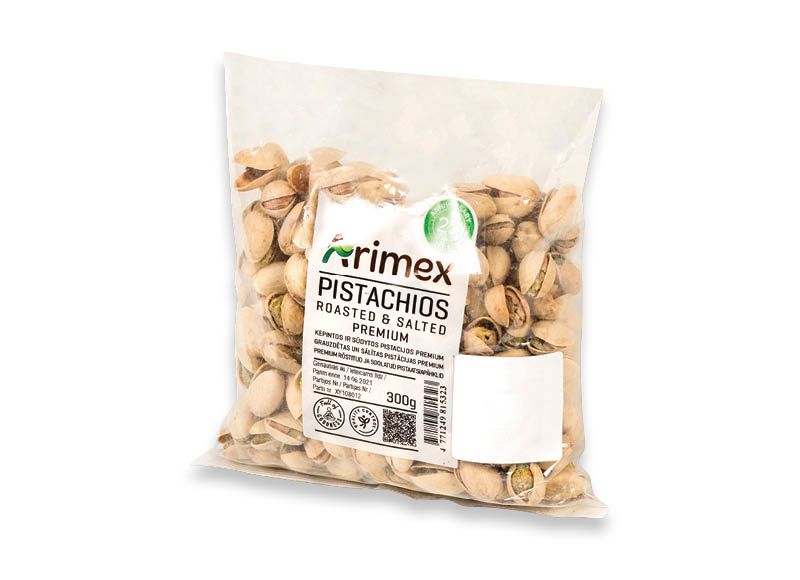ARIMEX PREMIUM pistacijos kepintos ir sūdytos
,
300 g, 13,30 Eur/kg A lygio parduotuvėse Ir IKI EXPRESS ARIMEX PREMIUM pistacijos kepintos ir sūdytos
,
300 g, 13,30 Eur/kg A lygio parduotuvėse Ir IKI EXPRESS