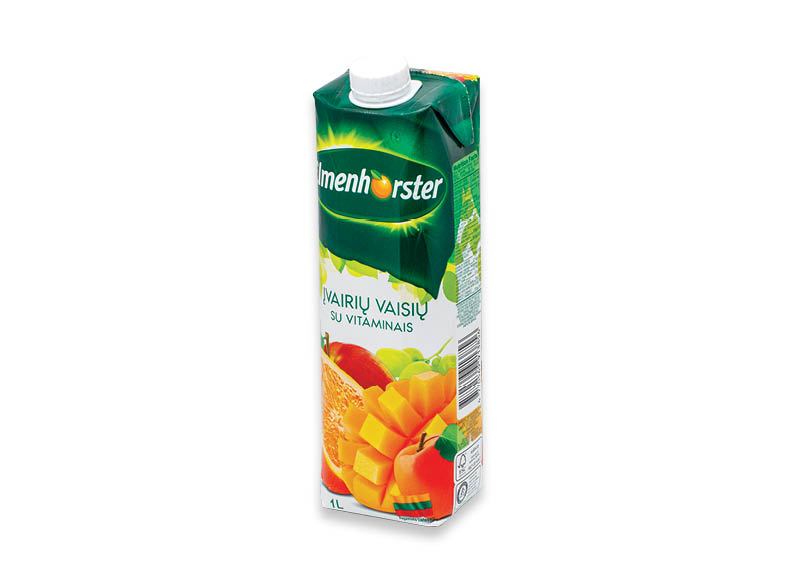 Įvairių vaisių sulčių gėrimas ELMENHORSTER
			, 
				 1 l, 1,15 Eur/vnt.