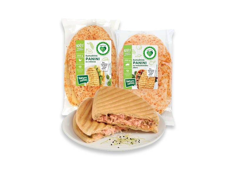 PAGAMINTA IKI sumuštinis PANINI
			, 
				 220 g, 250 g, 3 rūšių. Ir IKI EXPRESS