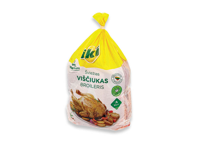 IKI šviežias viščiukas broileris
,
(užauginta be antibiotikų) 1 kg A lygio parduotuvėse IKI šviežias viščiukas broileris
,
(užauginta be antibiotikų) 1 kg A lygio parduotuvėse