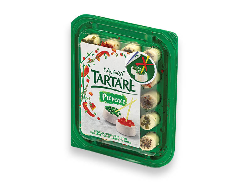 Varškės sūrio užkandis TARTARE L’APERITIF PROVENCE
			, 
				 70% rieb. 100 g, 25,90 Eur/kg. Ir IKI EXPRESS