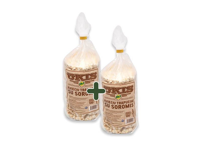 IKI ŪKIS kviečių trapučiai su soromis
,
100 g, 0,99 Eur/vnt. A lygio parduotuvėse IKI ŪKIS kviečių trapučiai su soromis
,
100 g, 0,99 Eur/vnt. A lygio parduotuvėse