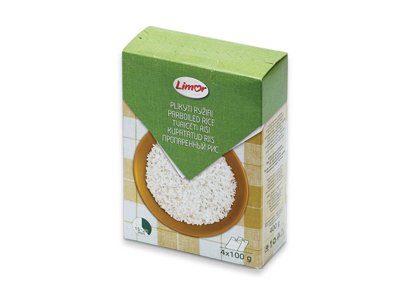 PLIKYTI ryžiai LIMOR
			, 
				 4 x 100 g, 2,48 Eur/kg