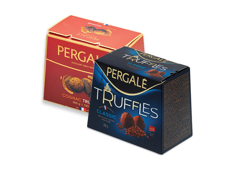 PERGALĖS triufeliai
			, 
				 200 g, 2 rūšių, 9,95 Eur/kg A lygio parduotuvėse Ir IKI EXPRESS