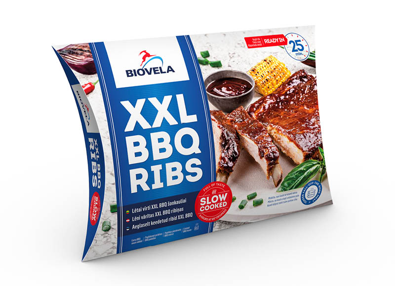 Lėtai virti marinuoti kiaulienos šonkauliai su BBQ padažu
			, 
				 900 g