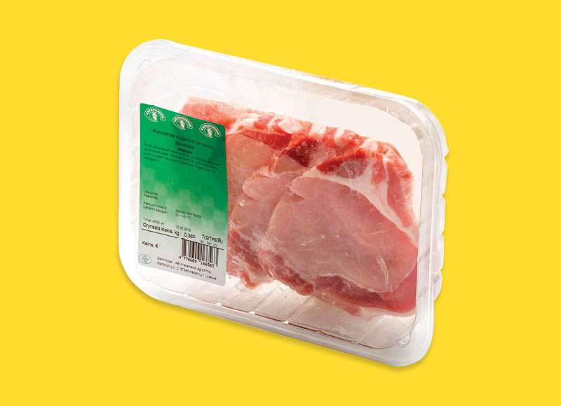 Atšaldyta kiaulienos nugarinė be kaulo, pjaustyta
			, 
				 360 g, 5,53 Eur/kg